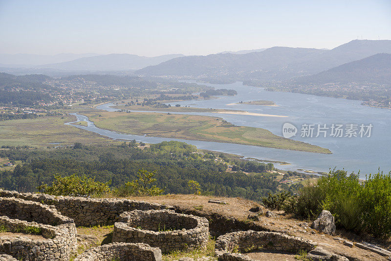 Santa Tecla Hill Settlement in A Guarda city.
Mouth of the river Miño on the border with Portugal.